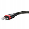 BASEUS MOCNY KABEL USB DO LIGHTNING IPHONE IPAD PRZEWÓD OPLOT 2.4A 50cm