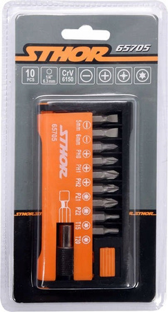 Zestaw końcówek bitów śrubokrętowych 10 szt.