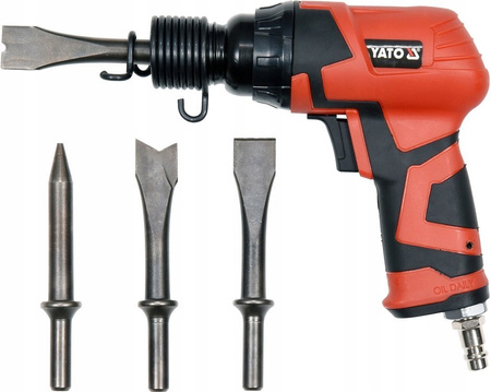 YATO MŁOTEK PNEUMATYCZNY ŚCINAK UDAROWY + 4 GROTY