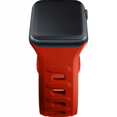 38/40/41 mm Red - 3mk Silicone Watch Strap Pasek do Apple Watch