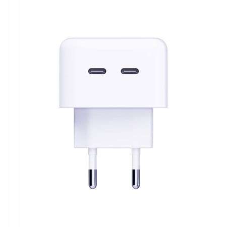 Uniwersalna kątowa ładowarka sieciowa 2x USB-C 35W QC 3.0 3mk Hyper Charger