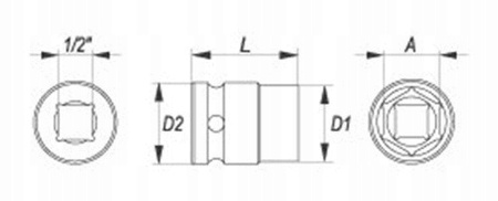 YATO YT-1005 NASADKA UDAROWA 1/2 CALA 15 MM