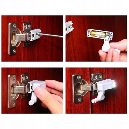 Oświetlenie garderoby na zawias 0,18 W 12V AC 0,07 m kolor biały zimny