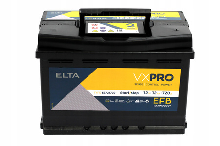 AKUMULATOR ELTA VXPRO 12V 74Ah 700A ŻYWIEC