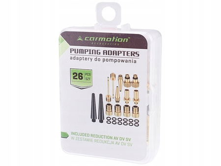 ZESTAW ADAPTERÓW DO POMPOWANIA 26SZT. KOŃCÓWKI