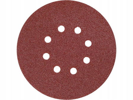 KRĄŻEK ŚCIERNY NA RZEP 8 OTWORÓW, P60 150MM 50SZT