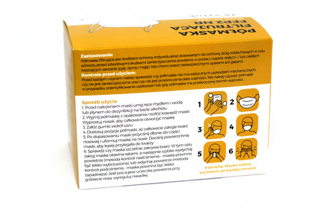 25x MASKA FFP2 ANTYWIRUSOWA 5W MASECZKA CERTYFIKAT