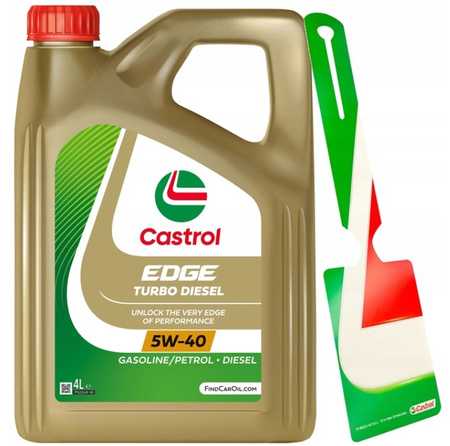 OLEJ CASTROL EDGE TURBO DIESEL 5W40 4L + zawieszka