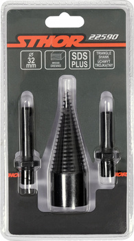 ŚWIDER DO ROZŁUPYWANIA DREWNA WIERTŁO STOŻKOWE 32MM 3szt