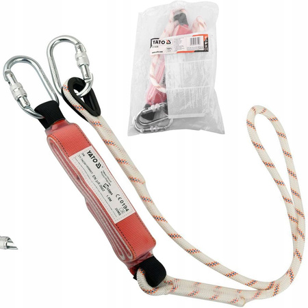 Yato Amortyzator z Linką Lonża Karabińczykiem Do Pracy Na Wysokości 1,8m