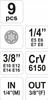 Klucze nasadowe torx e5 - e16, kpl. 9 szt.