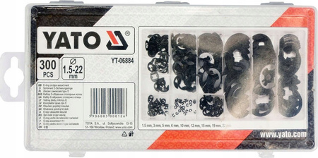 Zawleczki typu E zestaw 300 szt. mix