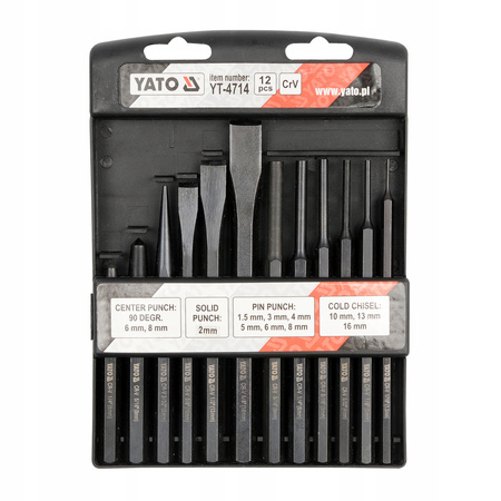 YATO ZESTAW PRZECINAKÓW I PUNKTAKÓW 12CZ. YT-4714