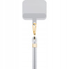 Accessories White (gold) - 3mk EasyClip Smycz do telefonu regulowana