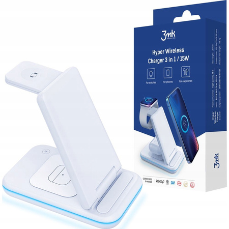 Ładowarka indukcyjna 3mk Hyper Wireless Charger 3w1 15W