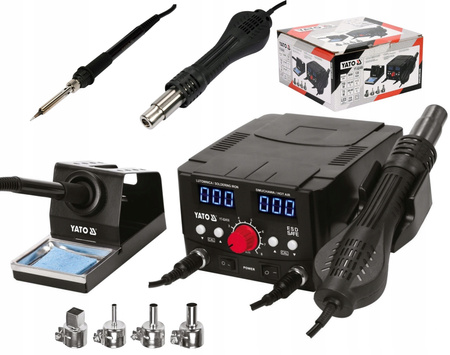 2 W 1 STACJA LUTOWNICZA 75W TYP GROTU 900M HOT AIR MOC 750W WYŚWIETLACZ LED