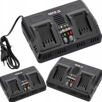 YATO INTELIGENTNA PODWÓJNA ŁADOWARKA 18V (2,4-4,5A) YT-828501