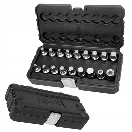 KLUCZE NASADKI DO KORKÓW OLEJU ZESTAW 18szt YATO