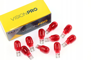 ŻARÓWKA ŻARÓWKI 12V W18W W2.1x9.5d 18W CZERWONA