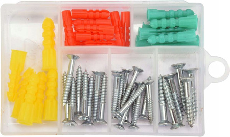 WKRĘTY I KOŁKI ROZPOROWE ZESTAW MIX 52 SZT. YATO