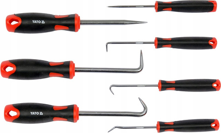 ZESTAW HACZYKÓW Z RĘKOJEŚCIĄ 7 CZ. HACZYKI YATO