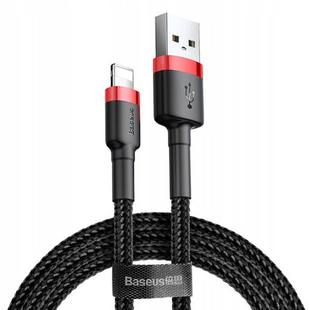 BASEUS MOCNY KABEL USB DO LIGHTNING IPHONE IPAD PRZEWÓD OPLOT 2.4A 50cm