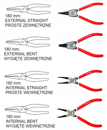 Wkład do szuflady szczypce SEGERA, 4 cz
