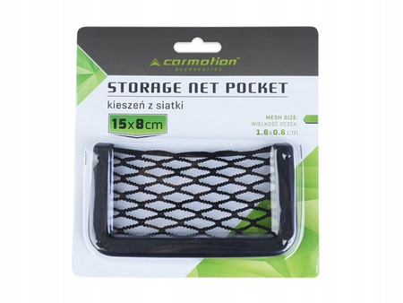 SIATECZKOWY ORGANIZER DO AUTA NA DROBIAZGI PRZYKLEJANY TAŚMĄ 15x8 cm