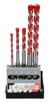 Zestaw wierteł uniwersalnych HEX 5szt. 4-10mm YT-44789 YATO