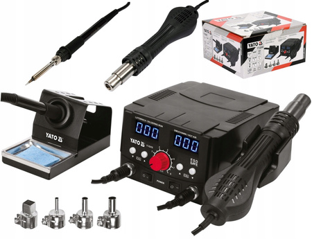 2 W 1 STACJA LUTOWNICZA 75W TYP GROTU 900M HOT AIR MOC 750W WYŚWIETLACZ LED