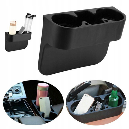 SAMOCHODOWY UNIWERSALNY UCHWYT NA KUBKI TELEFON MONTOWANY MIĘDZY SIEDZENIA