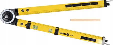 Kątomierz kątownik cyrkiel poziomica budowlany 3 w 1