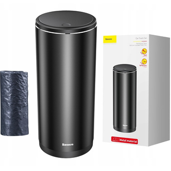 BASEUS KOSZ NA ŚMIECI SAMOCHODOWY MAŁY ŚMIETNIK Z POKRYWKĄ DO SAMOCHODU