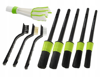 MEGA ZESTAW "L" DETAILINGOWY 9 ELEM. pędzelki szczotki ścierki szczotki