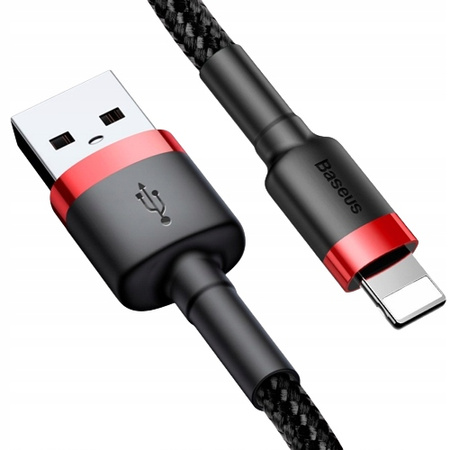 BASEUS MOCNY KABEL USB DO LIGHTNING IPHONE IPAD PRZEWÓD OPLOT 2.4A 50cm