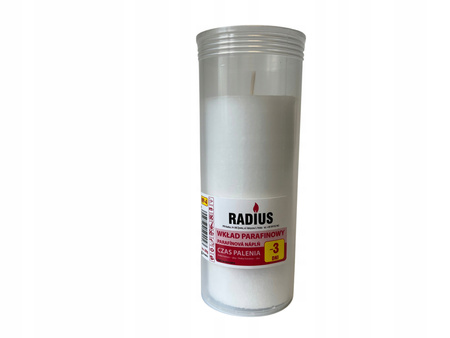 Wkład do zniczy PARAFINOWY W-4 15cm do 72h 1szt.