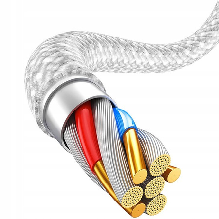 BASEUS MOCNY KABEL PRZEWÓD USB DO LIGHTNING APPLE IPHONE IPAD OPLOT 2.4A 2M