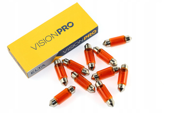 ŻARÓWKA C5W 12V 5W SV8.5 11x38 RURKA POMARAŃCZOWA