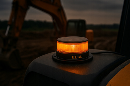 ELTA Lampa Ostrzegawcza KOGUT 18 LED 12/24V MAGNES 7 Trybów