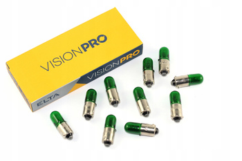 ELTA ŻARÓWKI BA9S T4W 4W 12V POSTOJÓWKA ZIELONA