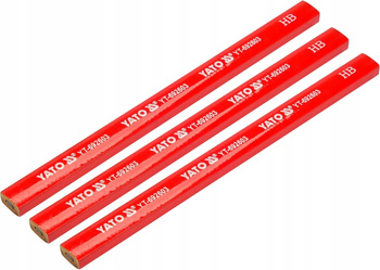 ZESTAW OŁÓWKÓW STOLARSKICH 3 SZT 175MM HB YATO