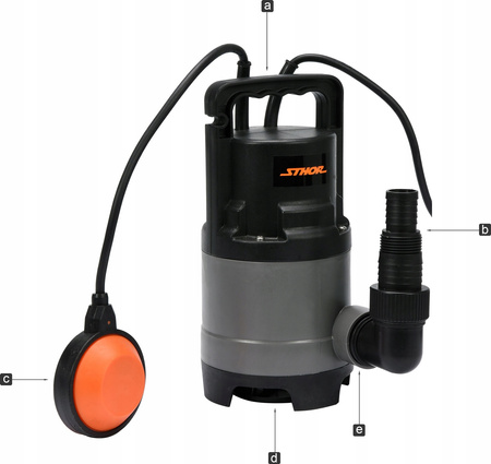 Pompa zatapialna zanurzeniowa Sthor 400 W 8000 l/h DO WODY BRUDNEJ