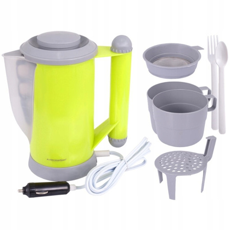 CZAJNIK SAMOCHODOWY 0,7L ZASILANY Z ZAPALNICZKI SAMOCHODOWEJ 24V MOC 250W