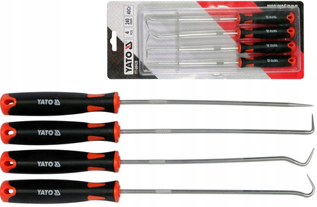 ZESTAW HAKÓW DŁUGICH Z RĘKOJEŚCIĄ 4 CZ.