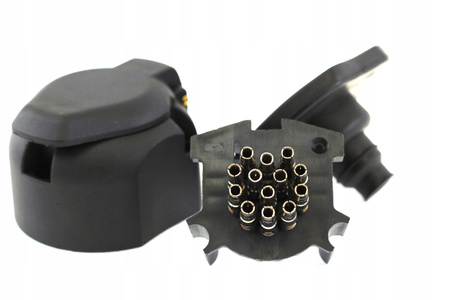 GNIAZDO PLASTIKOWE PRZYCZEPY 13 PIN BIEGUNOWA 12V