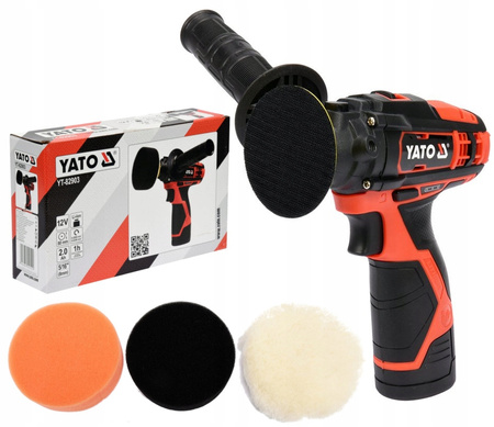 YATO POLERKA SAMOCHODOWA AKUMULATOROWA 2 BIEGI 12V + 3 KRĄŻKI