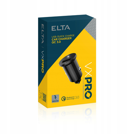 ELTA SZYBKA Ładowarka samochodowa USB 3.1A QC 3.0