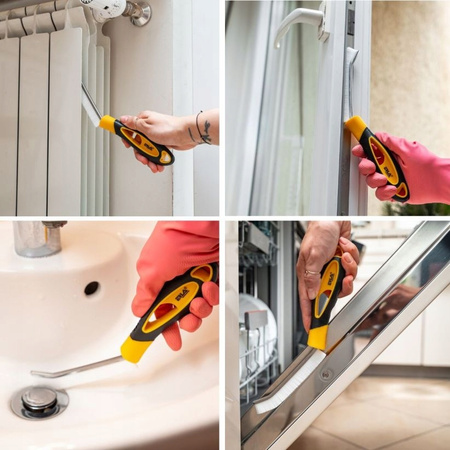 Szczotka do kaloryferów, klimatyzatorów, nawiewów, szorowania, szczelinowa