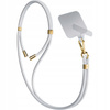 Accessories White (gold) - 3mk EasyClip Smycz do telefonu regulowana