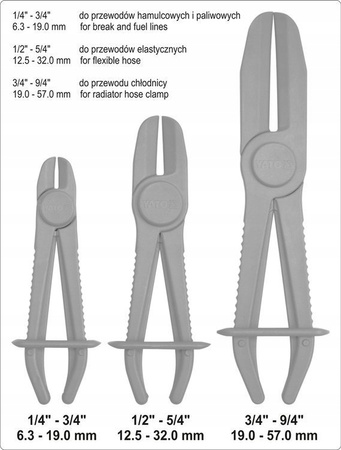 SZCZYPCE ZACISKI DO PRZEWODÓW WĘŻY YATO